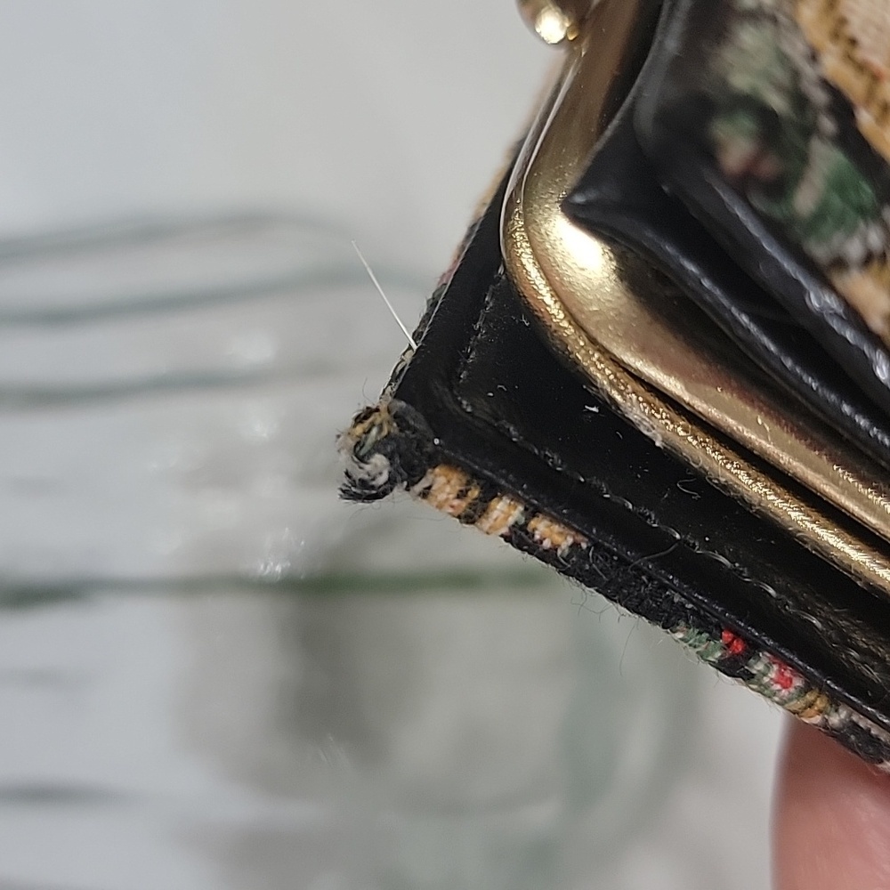 McDuff Made in Japan Vintage Floral Tapestry Wallet Mini Clutch - Picture 9 of 16